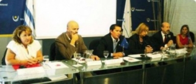 T&eacute;c. M&oacute;nica Rossi - Gerente General My Suites Montevideo, Dr. Antonio Car&aacute;mbula - Director General del MINTURD, Lic. Claudio Quintana - Director de Turismo de Montevideo, Ministra interina Lili&aacute;m Kechichi&aacute;n, Orlando Scasso - Dierctor de Desarrollo Tur&iacute;stico de Canelones, Patricia Herszlikowicz - Directora My Suites Montevideo.