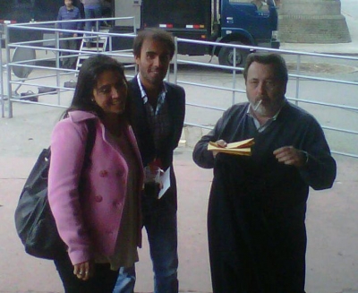 Sabrina Acevedo; Nicol&aacute;s de los Santos y C&eacute;sar Iroldi, integrantes de la mesa del sindicato de Pluna, futuros gestores de la nueva aerol&iacute;nea, exponen hoy