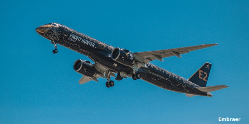 Pratt &amp; Whitney y Embraer completan las pruebas de vuelo 100% SAF con un E195-E2
