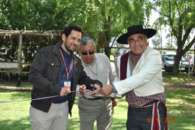 Director Sernatur Regi&oacute;n Metropolitana, Carlos Parra, propietario de "El Rancho" y Pedro Chavez, director del programa "Flavors of Chile".