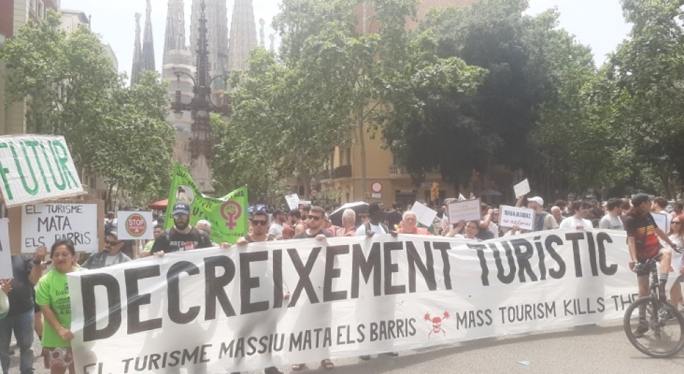 Poco seguimiento en las manifestaciones contra el turismo