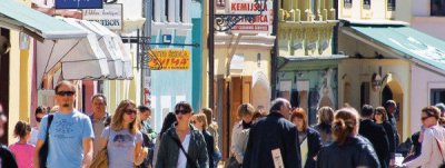 La calle Tkalciceva, una de las más animadas de Zagreb